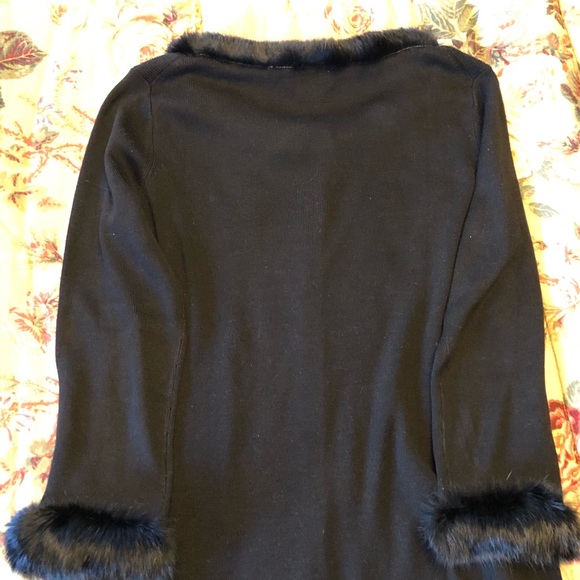 Due Per Due Cardigan with fur trim - Picture 2 of 6
